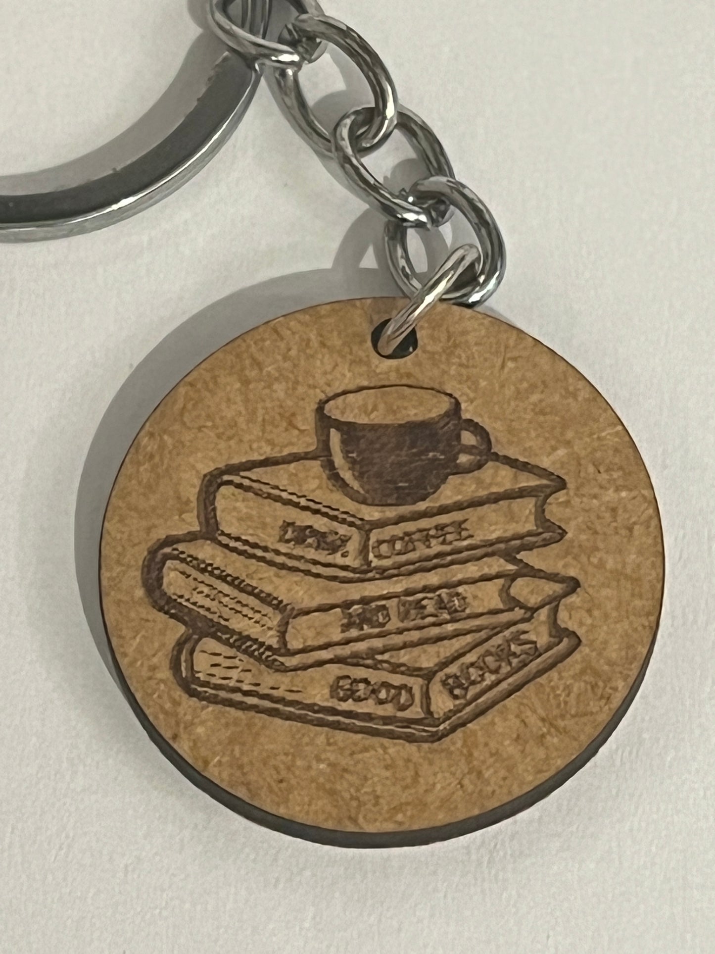 Chaveiro "Drink Coffee and Read Good Books"