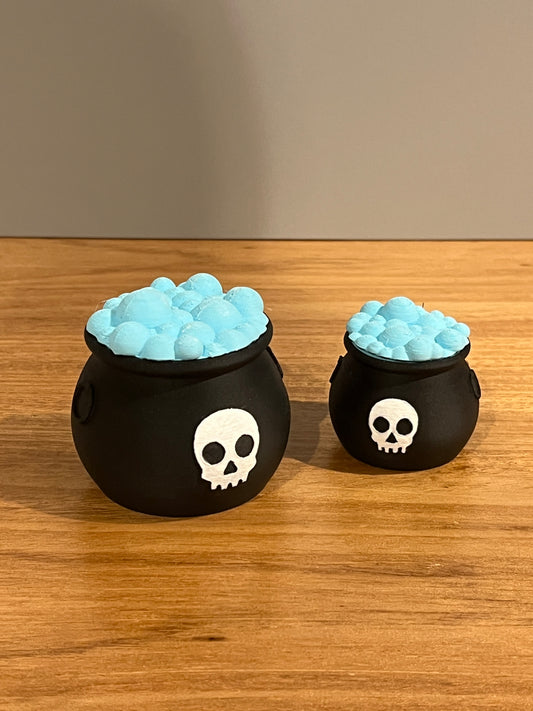 Halloween Skull Cauldron Pot