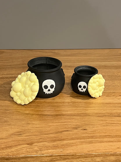 Halloween Skull Cauldron Pot