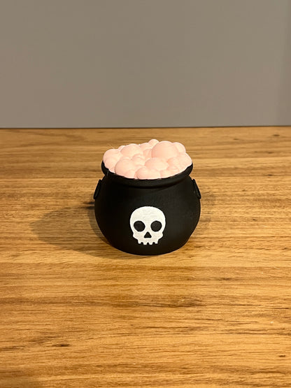 Halloween Skull Cauldron Pot