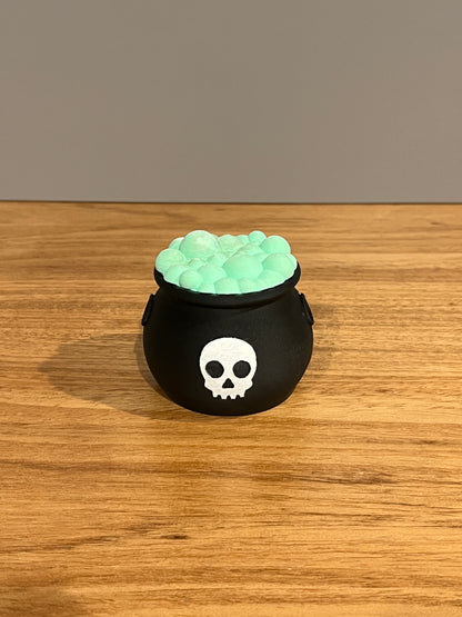 Halloween Skull Cauldron Pot