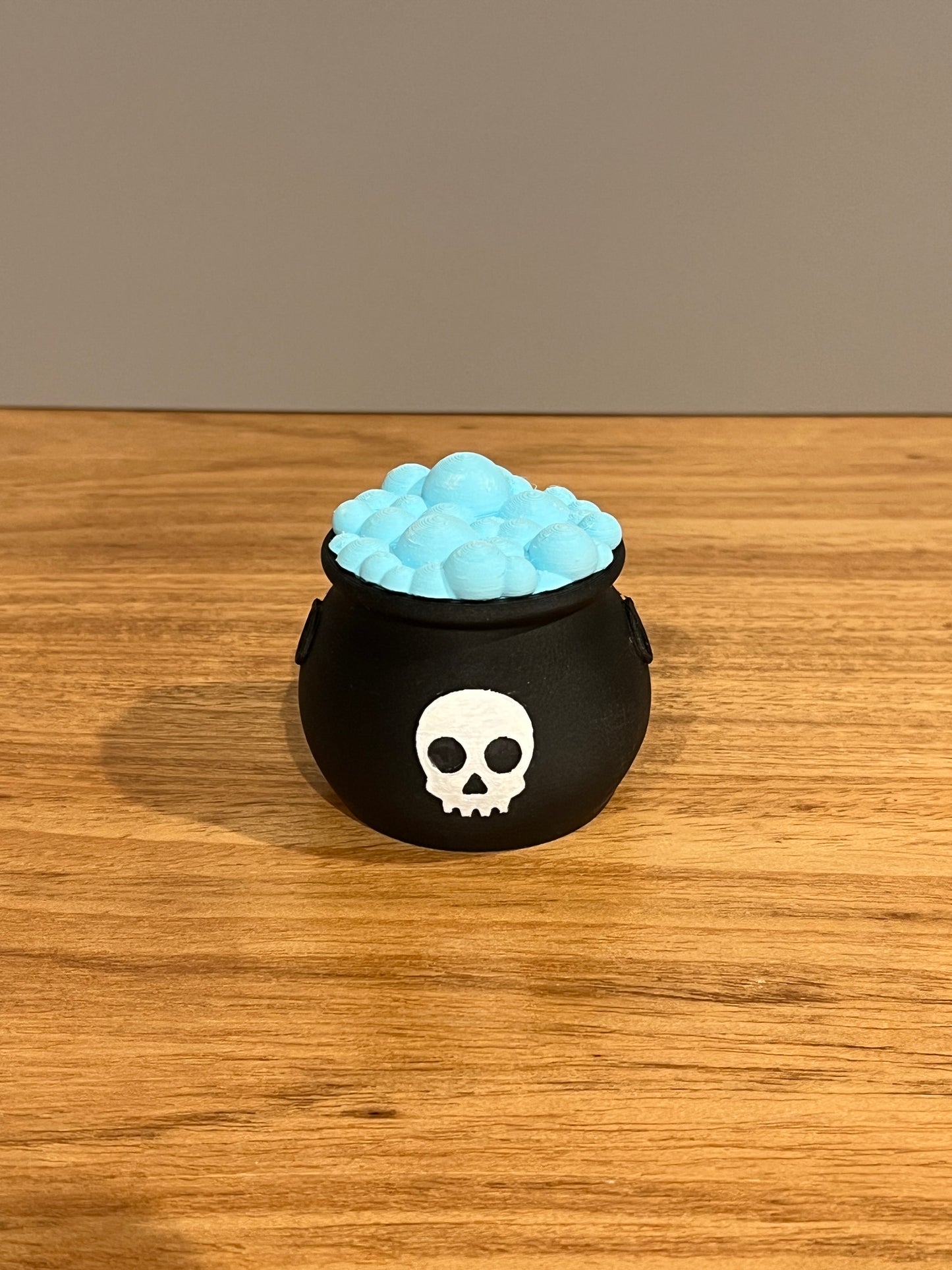 Halloween Skull Cauldron Pot