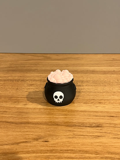 Halloween Skull Cauldron Pot