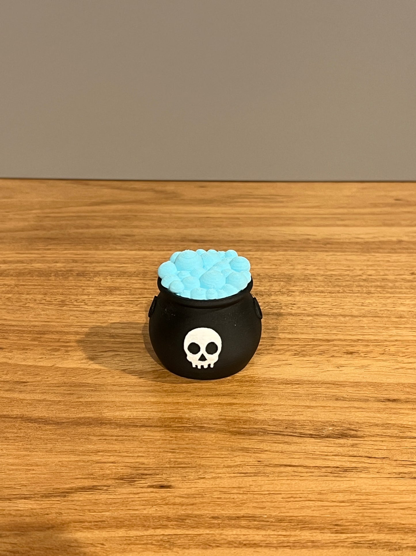 Halloween Skull Cauldron Pot