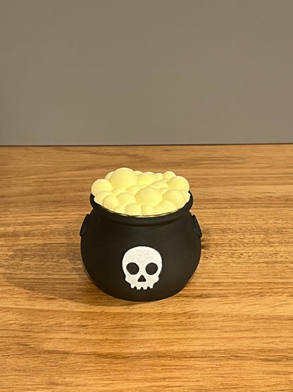 Halloween Skull Cauldron Pot